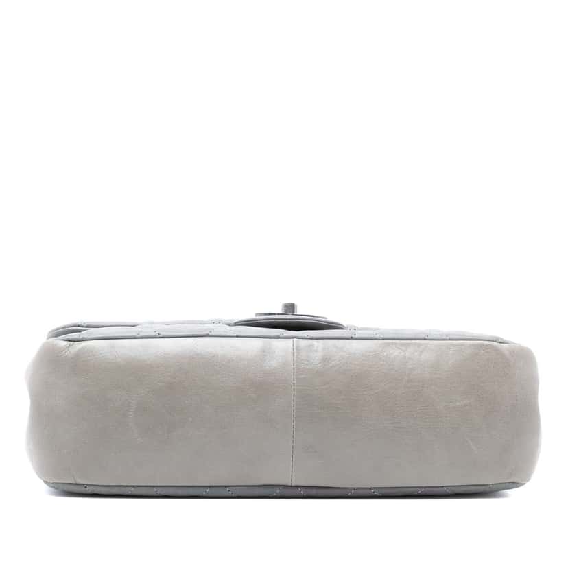 Chanel Medium Iridescent Calfskin In The Mix Flap Grey Leather Good condition - Inside View