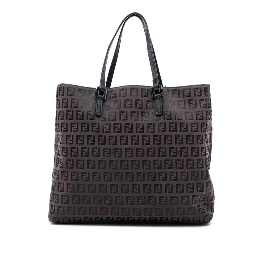 Fendi Zucchino Canvas Tote Brown Canvas Good condition - Front View