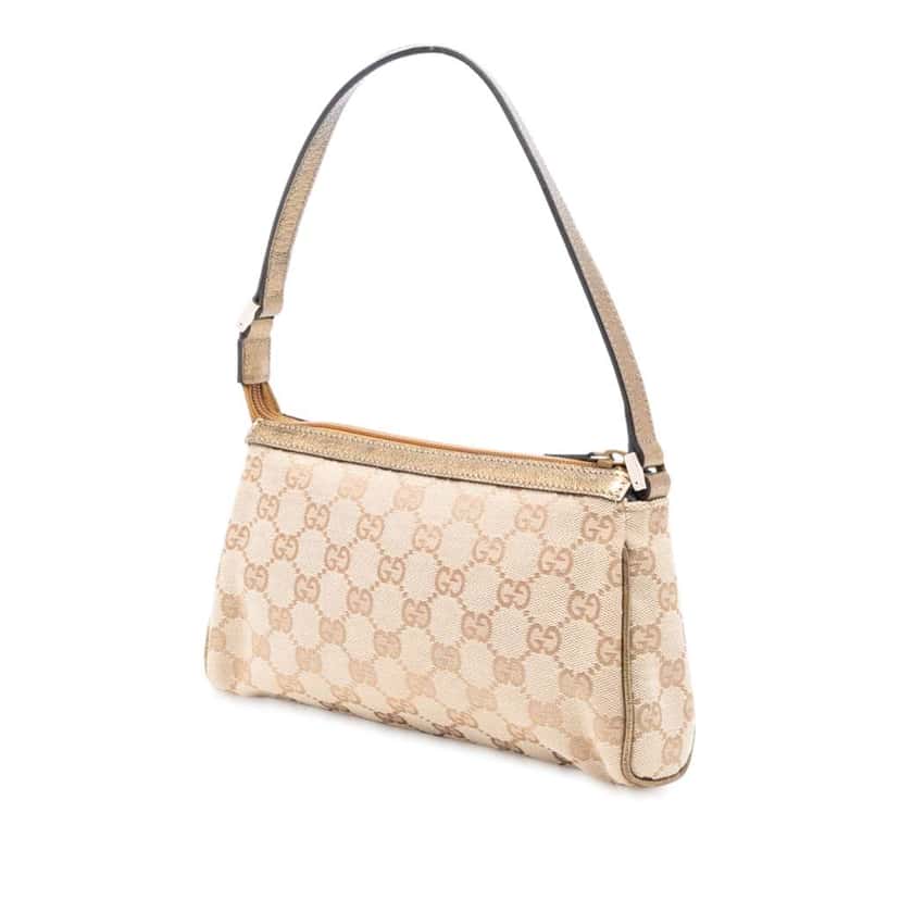 Gucci GG Canvas Abbey D Ring Pochette Brown Canvas Good condition - Back View