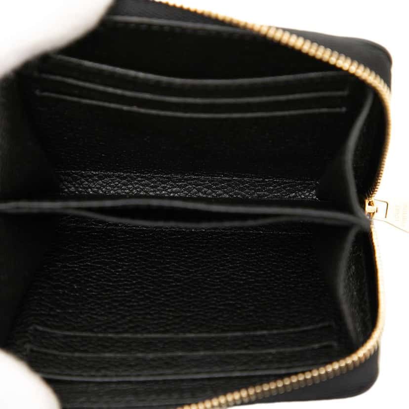 Louis Vuitton Monogram Empreinte Zippy Coin Purse Black Leather Good condition - Model View