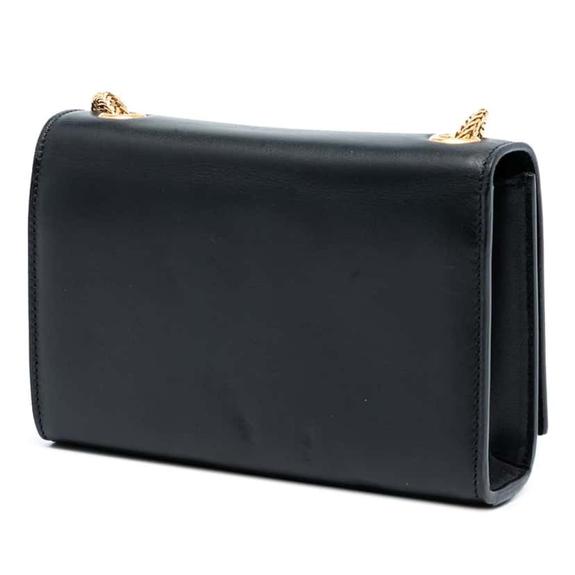 Saint Laurent Small Leather Monogram Kate Tassel Crossbody Black Leather Good condition - Back View