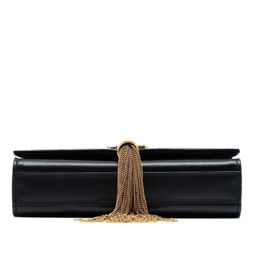 Saint Laurent Small Leather Monogram Kate Tassel Crossbody Black Leather Good condition - Inside View