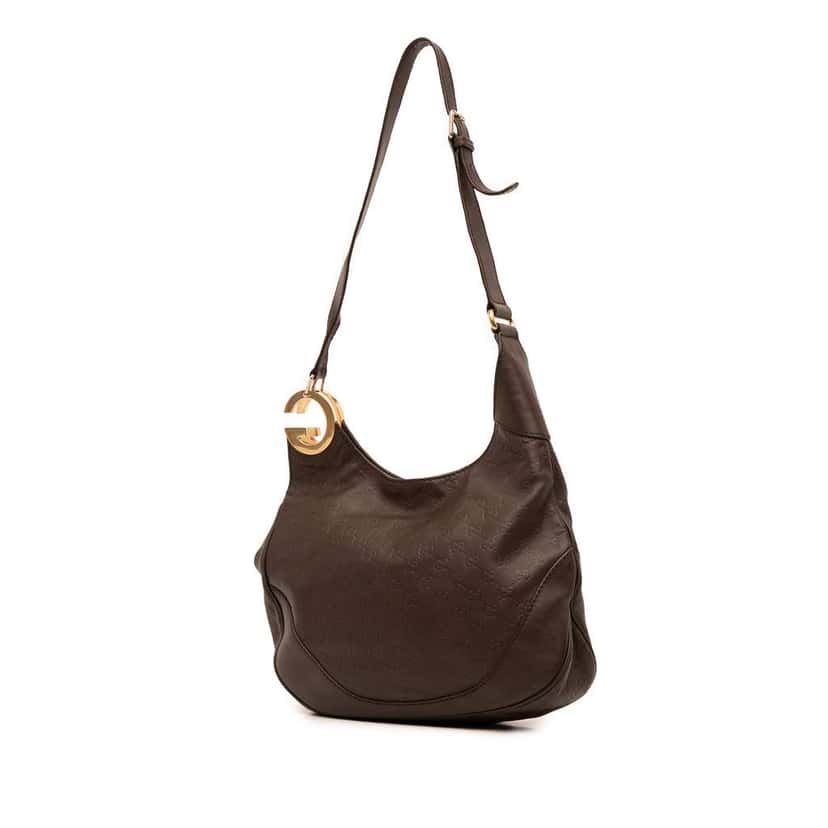 Gucci Guccissima Charlotte Crossbody Brown Leather Very good condition - Back View