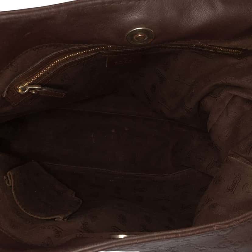 Gucci Guccissima Charlotte Crossbody Brown Leather Very good condition - Model View
