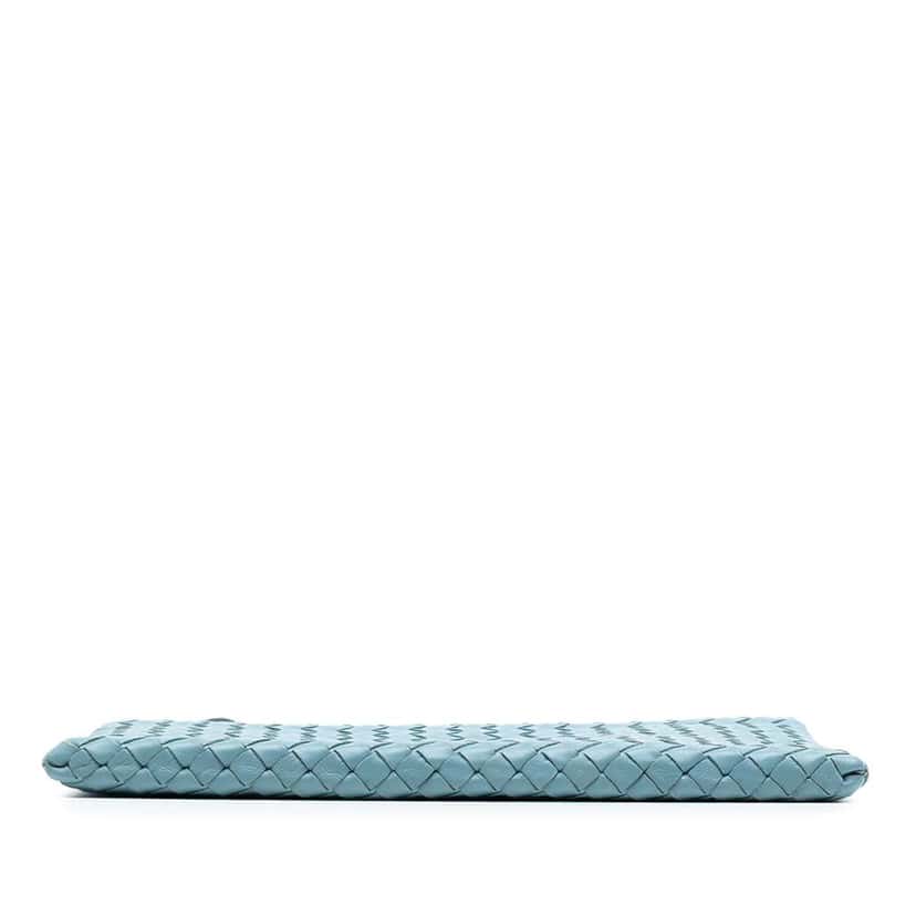 Bottega Veneta Nappa Intrecciato Clutch Blue Leather Good condition - Inside View