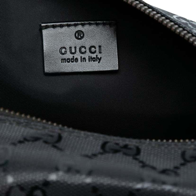 Gucci GG Imprime Pouch Black Canvas Good condition - Box View
