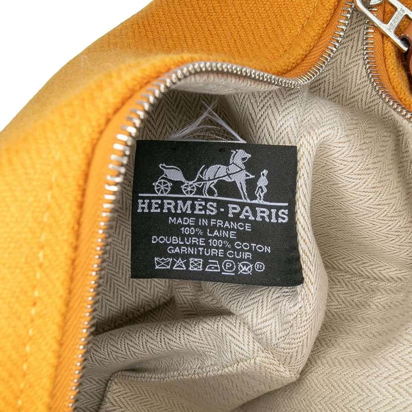 Hermès Small Wool Bride A Brac Rocabar Case Yellow Wool Good condition - Box View