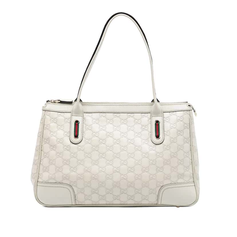 Gucci Guccissima Princy Tote White Leather Very good condition - Front View