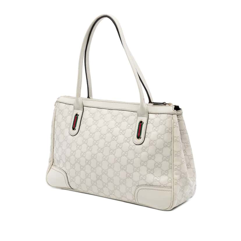 Gucci Guccissima Princy Tote White Leather Very good condition - Back View