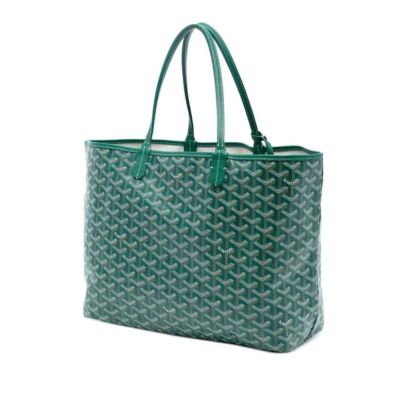 Goyard Goyardine Saint Louis PM Green Canvas Good condition - Back View