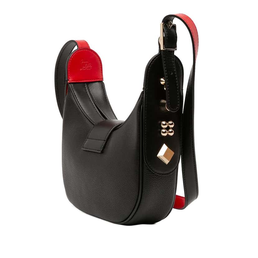 Christian Louboutin Mini Leather Carasky Crossbody Black Leather Very good condition - Back View