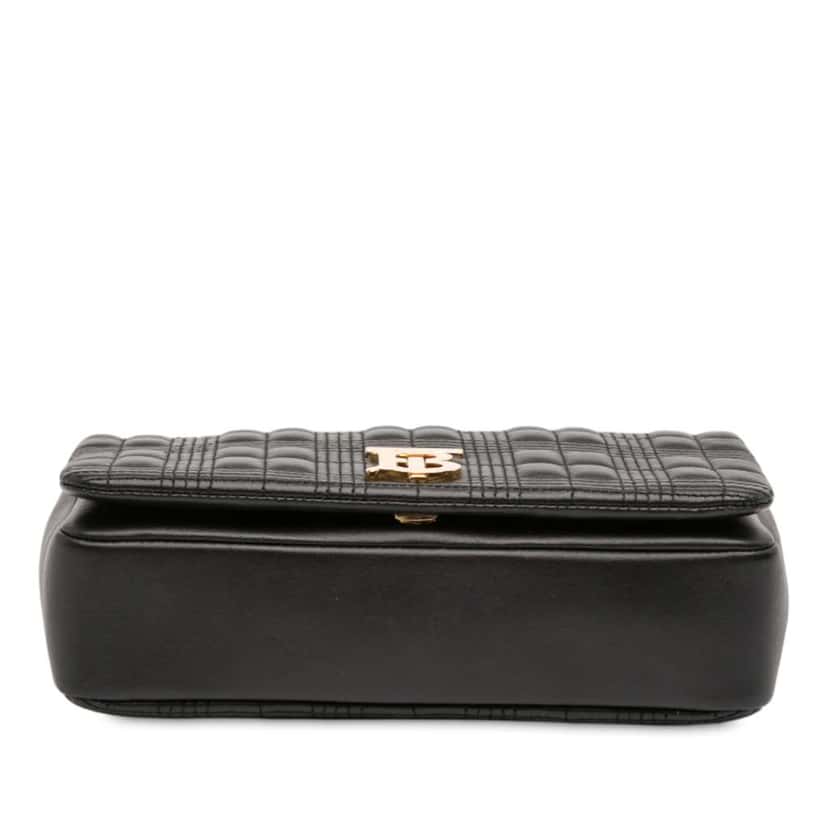 Burberry Small Quilted Lambskin Lola Crossbody Black Leather Good condition - Inside View