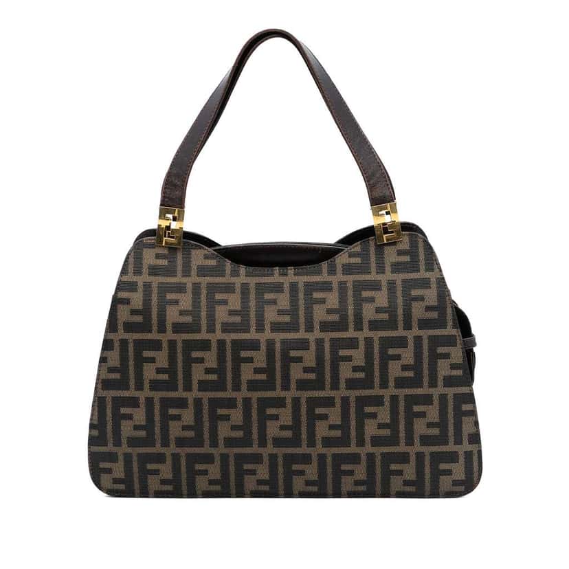 Fendi Zucca Canvas Handbag Brown Canvas Good condition - Front View