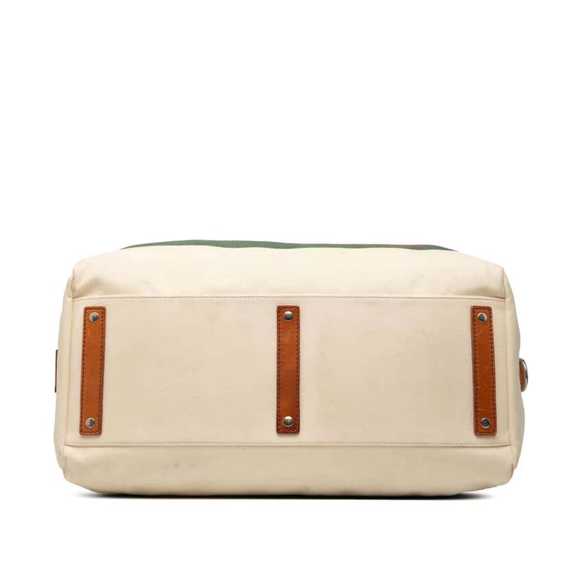 Gucci Canvas Web Duffle Bag Brown Canvas Good condition - Inside View