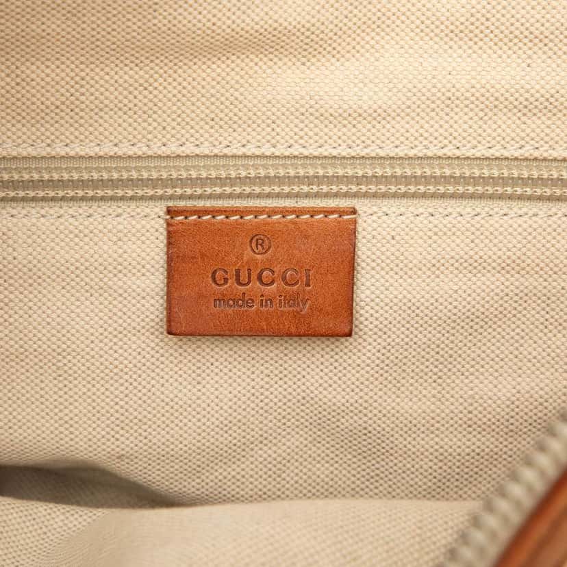 Gucci Canvas Web Duffle Bag Brown Canvas Good condition - Box View