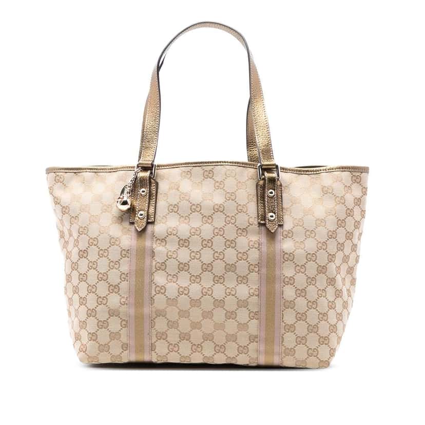 Gucci GG Canvas Jolicoeur Tote Brown Canvas Good condition - Front View