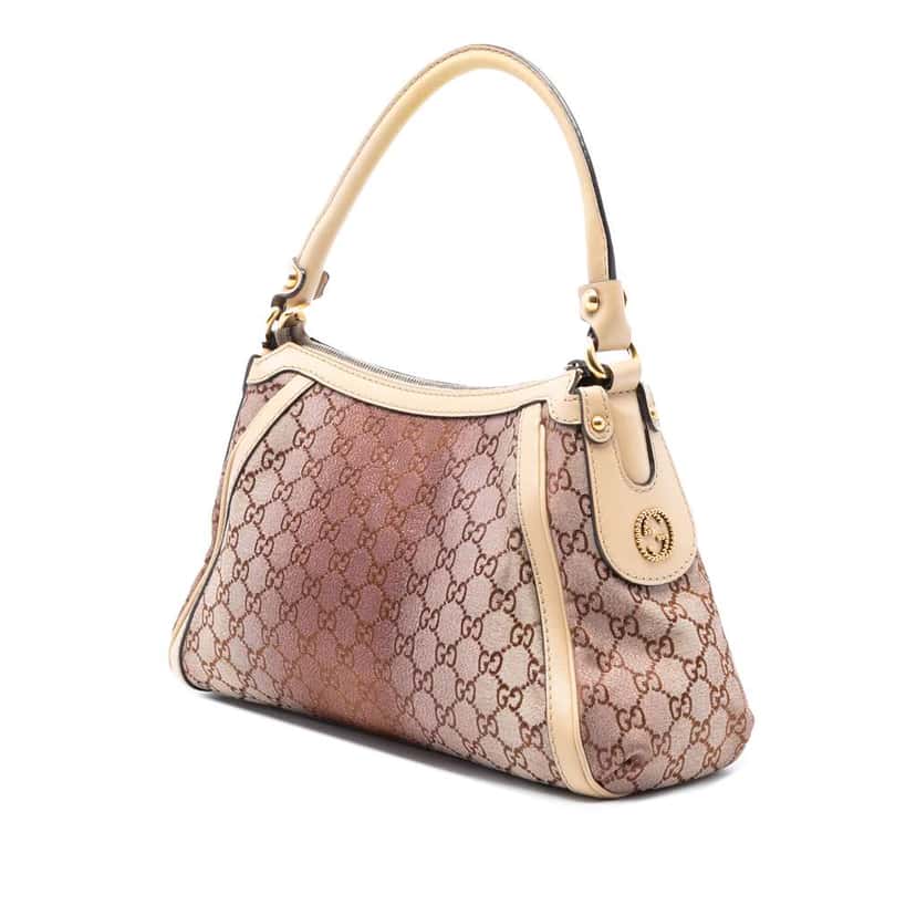 Gucci GG Lurex Scarlett Handbag Brown Canvas Good condition - Back View