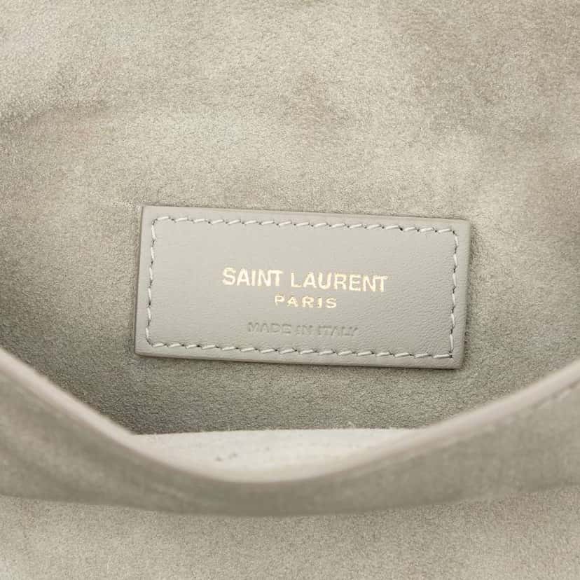Saint Laurent Medium Shearling Monogram Kate Reversible Shoulder Bag Grey Very good condition - Box View