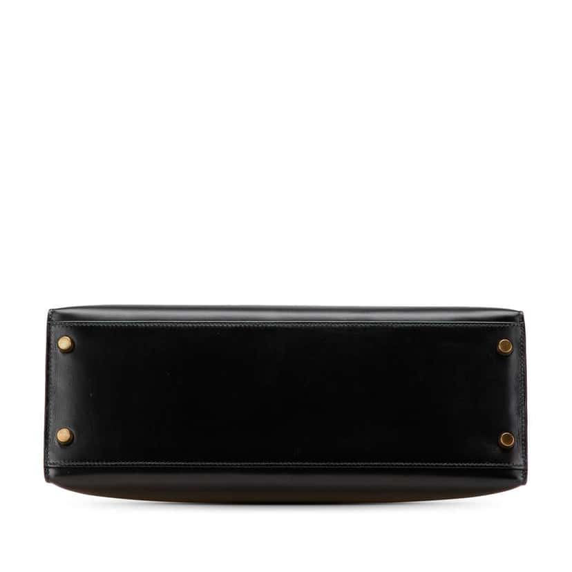 Hermès Box Calf Kelly Sellier 32 Black Leather Good condition - Inside View