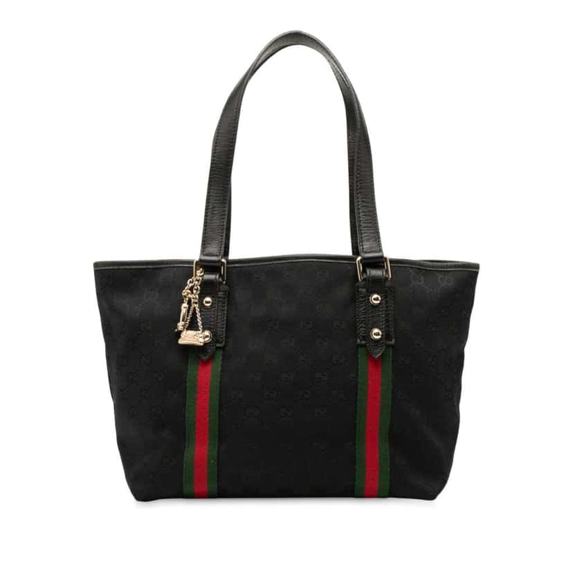 Gucci GG Canvas Jolicoeur Tote Black Canvas Good condition - Front View
