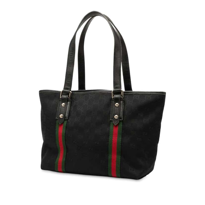Gucci GG Canvas Jolicoeur Tote Black Canvas Good condition - Back View