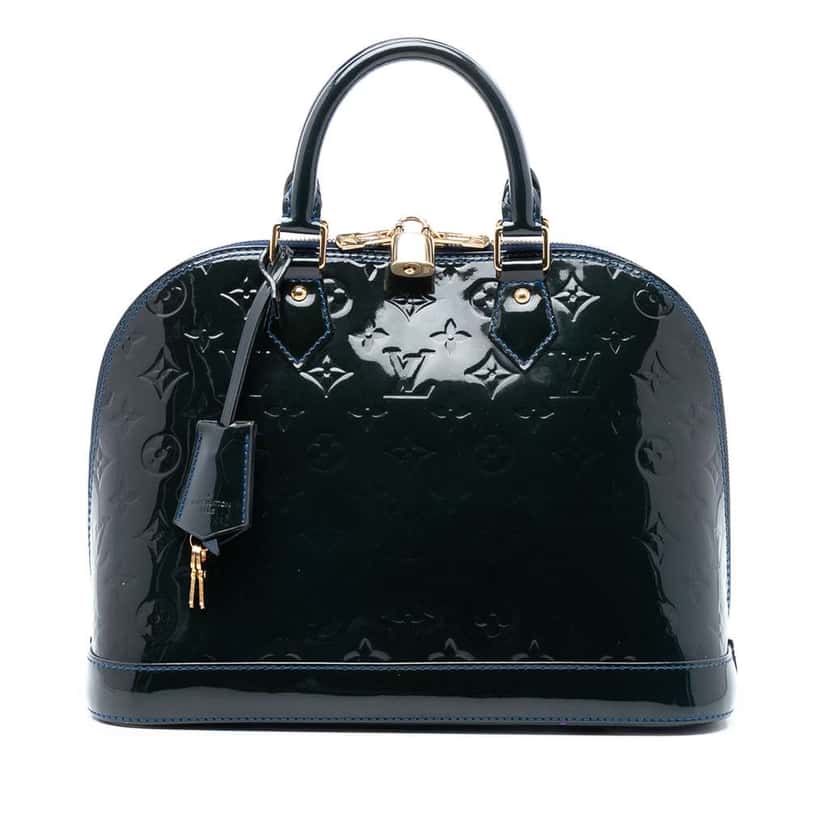 Louis Vuitton Monogram Vernis Alma PM Green Leather Good condition - Front View
