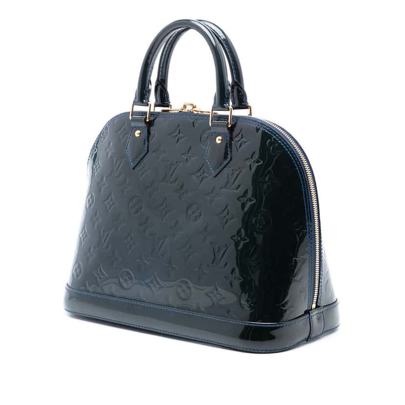 Louis Vuitton Monogram Vernis Alma PM Green Leather Good condition - Back View