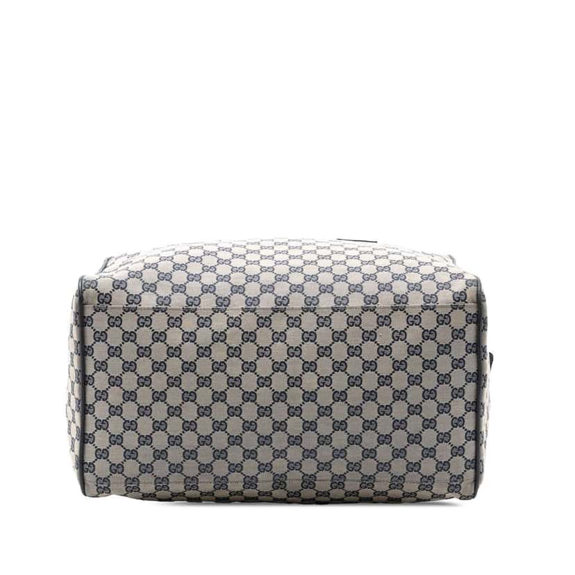 Gucci GG Canvas Web Travel Bag Grey Canvas Good condition - Inside View