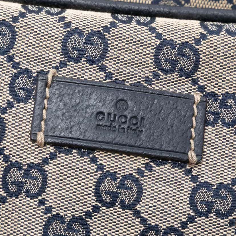 Gucci GG Canvas Web Travel Bag Grey Canvas Good condition - Box View
