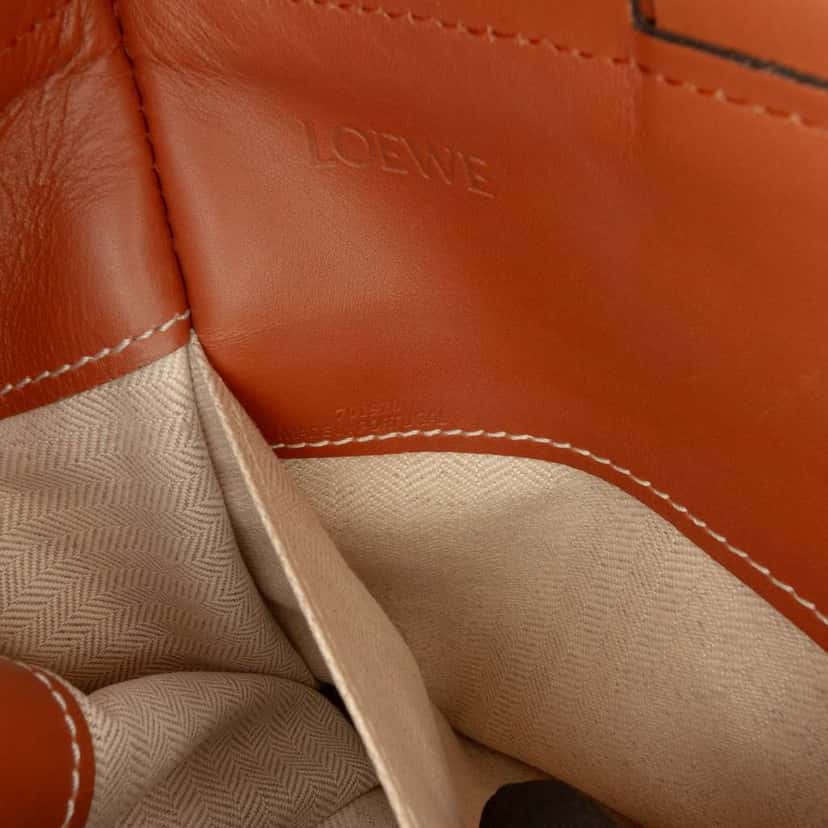 Loewe Small Canvas Cushion Tote Orange Canvas Good condition - Box View