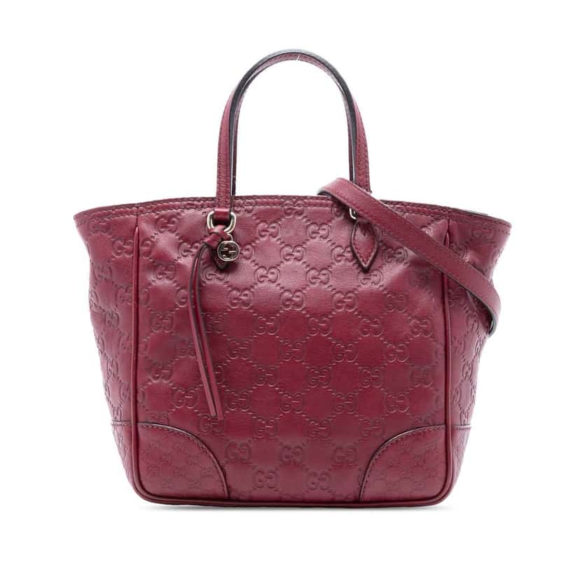 Gucci Small Guccissima Bree Satchel Red Leather Good condition - Front View