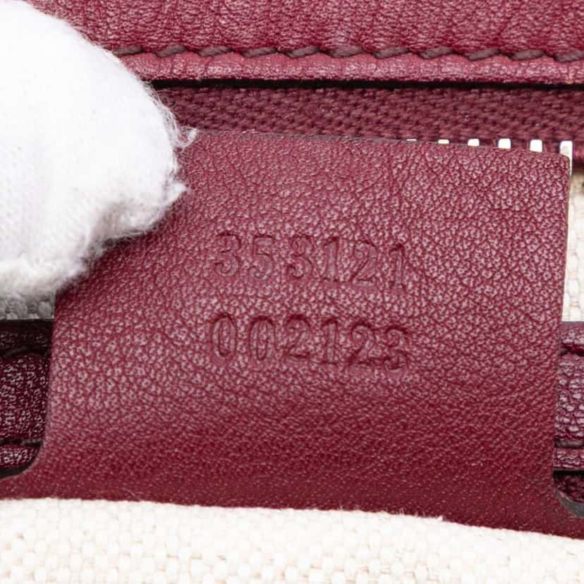 Gucci Small Guccissima Bree Satchel Red Leather Good condition - Box View