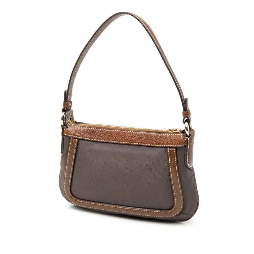 Celine Canvas Carriage Shoulder Bag Brown Canvas Good condition - Back View