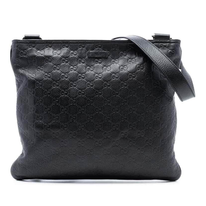 Gucci Guccissima Crossbody Black Leather Good condition - Front View