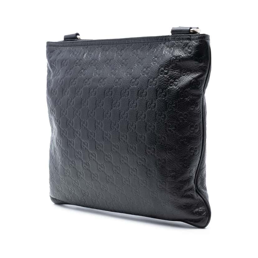 Gucci Guccissima Crossbody Black Leather Good condition - Back View