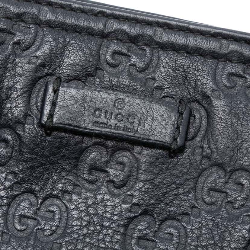 Gucci Guccissima Crossbody Black Leather Good condition - Box View