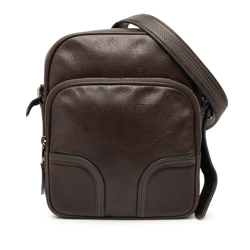 Louis Vuitton Leather Bequia Trotter MM Brown Leather Very good condition - Front View