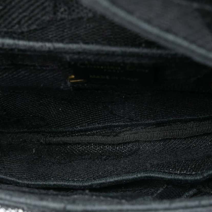 Dior Canvas Embroidered Camouflage Saddle Bag Black Canvas Good condition - Model View