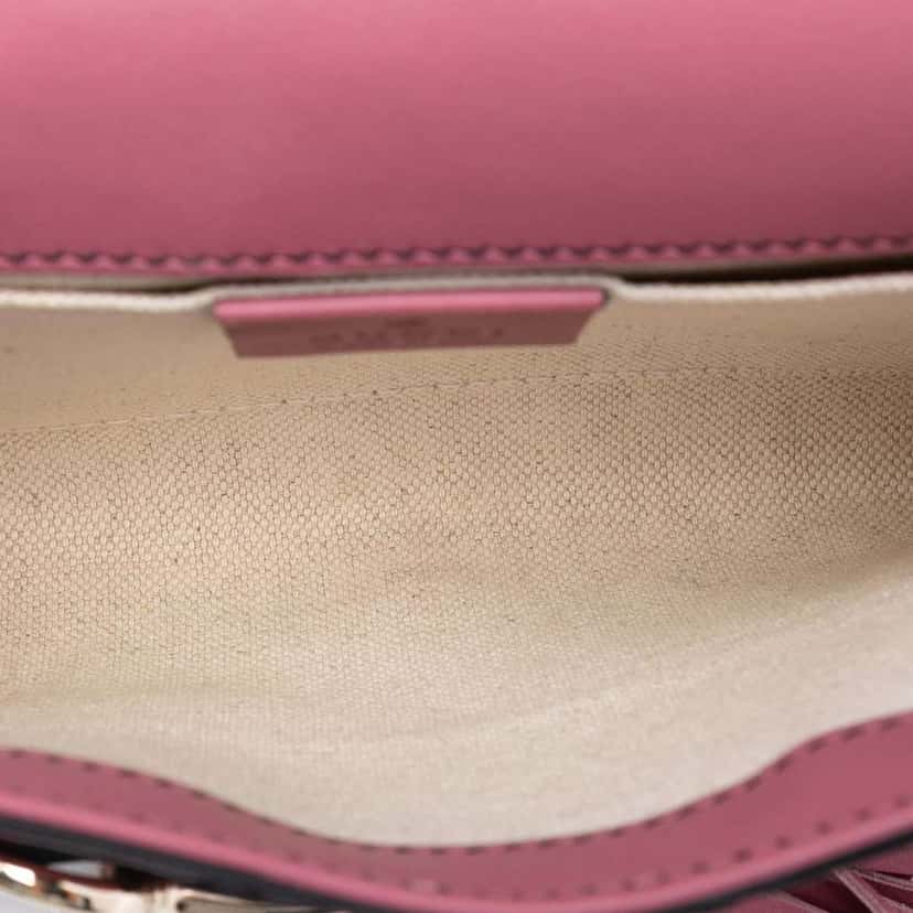 Gucci Small Guccissima Emily Crossbody Pink Leather Good condition - Model View