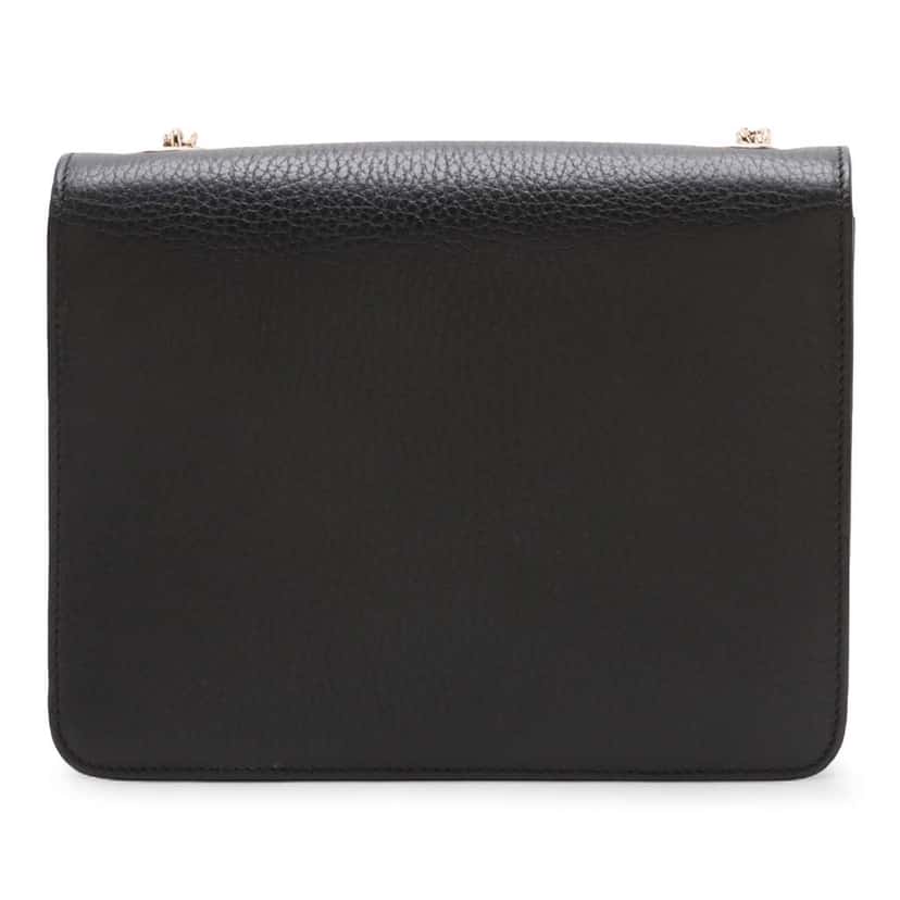 Gucci Small Dollar Calfskin Interlocking G Crossbody Black Leather Good condition - Back View