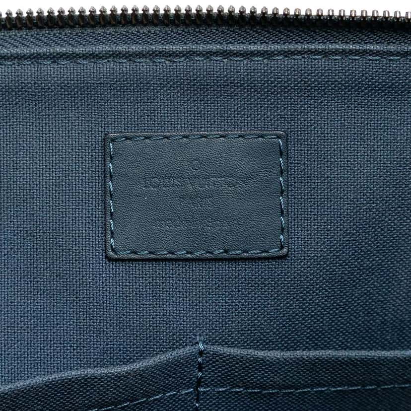 Louis Vuitton Damier Infini Porte Documents Jour Blue Leather Good condition - Box View