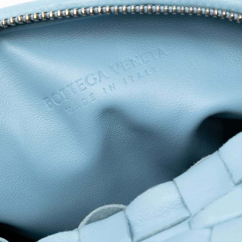Bottega Veneta Mini Nappa Intrecciato Jodie Blue Leather Good condition - Box View