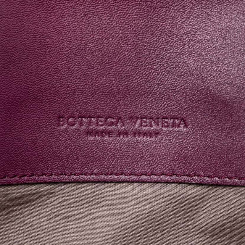 Bottega Veneta Bicolor Nappa Intrecciato Belt Strap Tote Purple Leather Very good condition - Box View