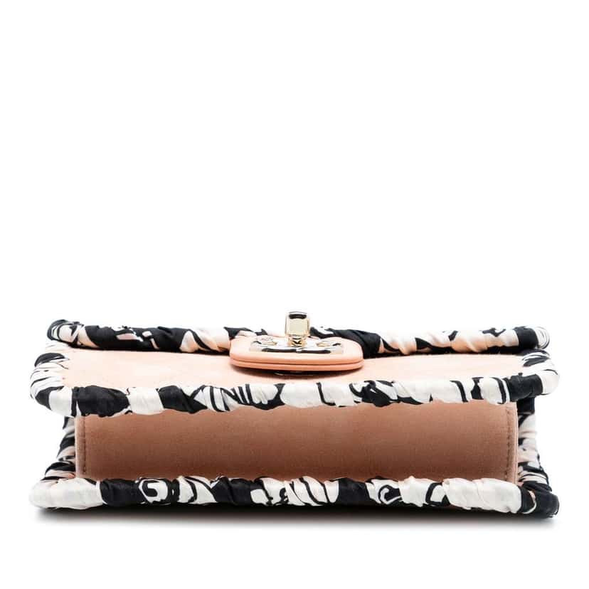 Chanel Mini Quilted Suede Braided My Own Frame Flap Brown Leather Good condition - Inside View