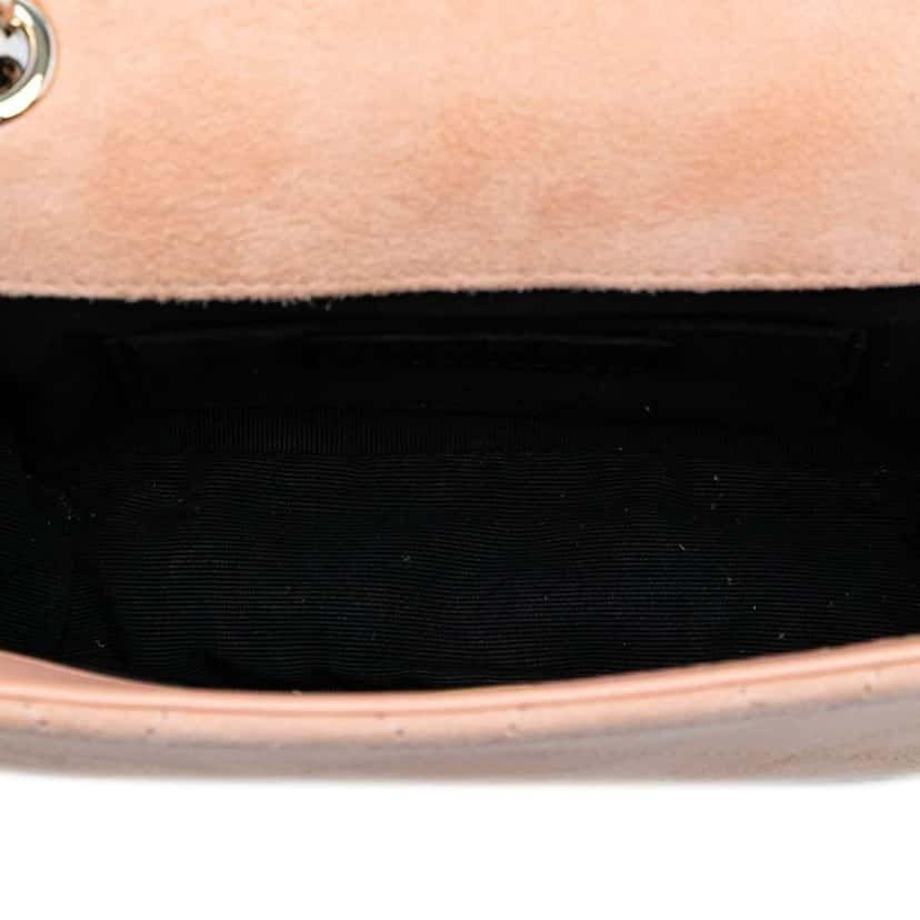 Chanel Mini Quilted Suede Braided My Own Frame Flap Brown Leather Good condition - Model View