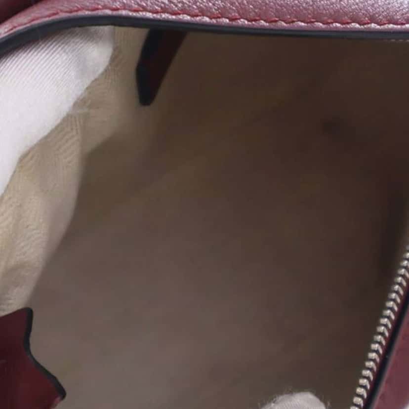 Loewe Mini Bicolor Calfskin Puzzle Satchel Red Leather Good condition - Inside View