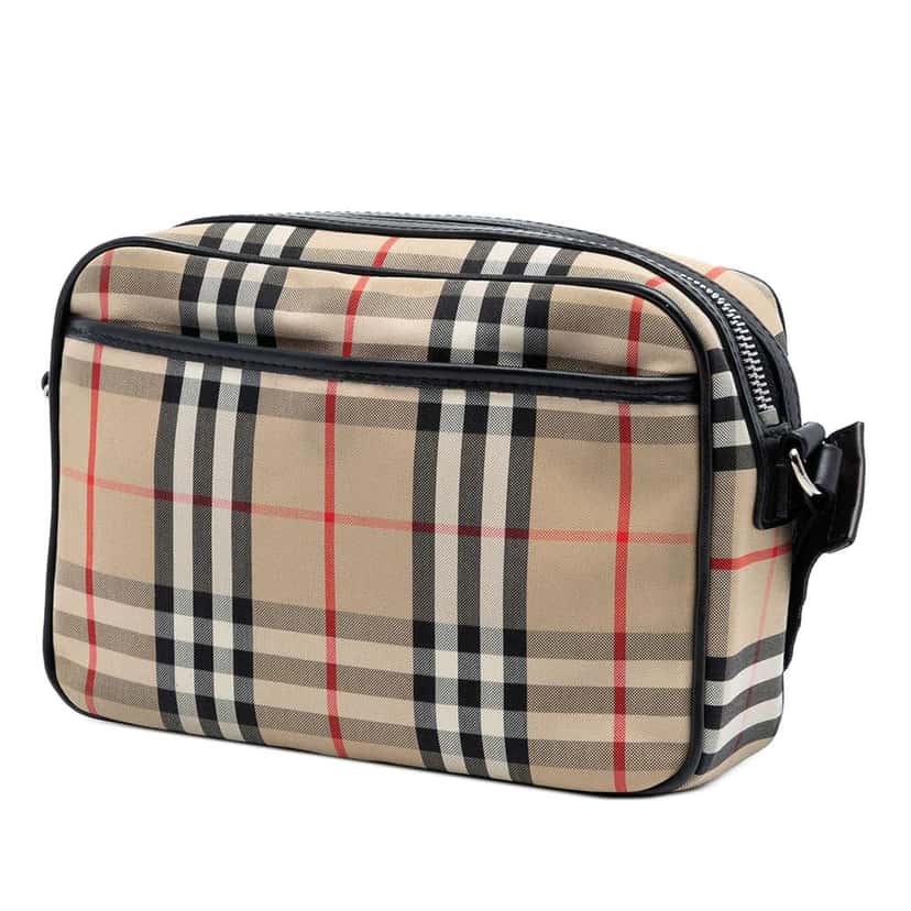 Burberry House Check Canvas Paddy Crossbody Brown Canvas Good condition - Back View