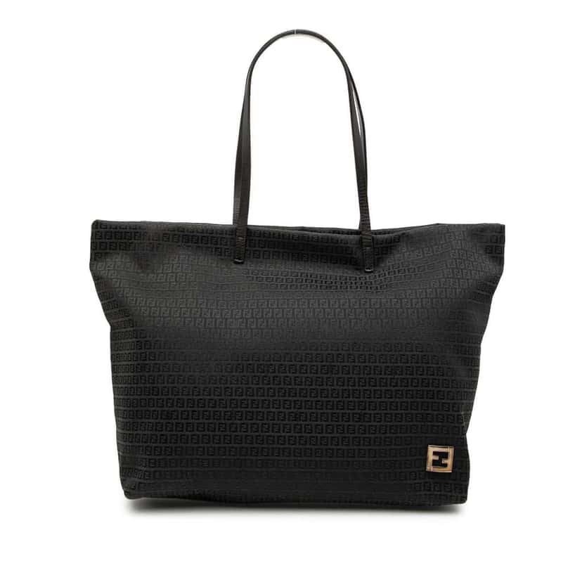 Fendi Micro Zucchino Canvas Tote Black Canvas Very good condition - Front View