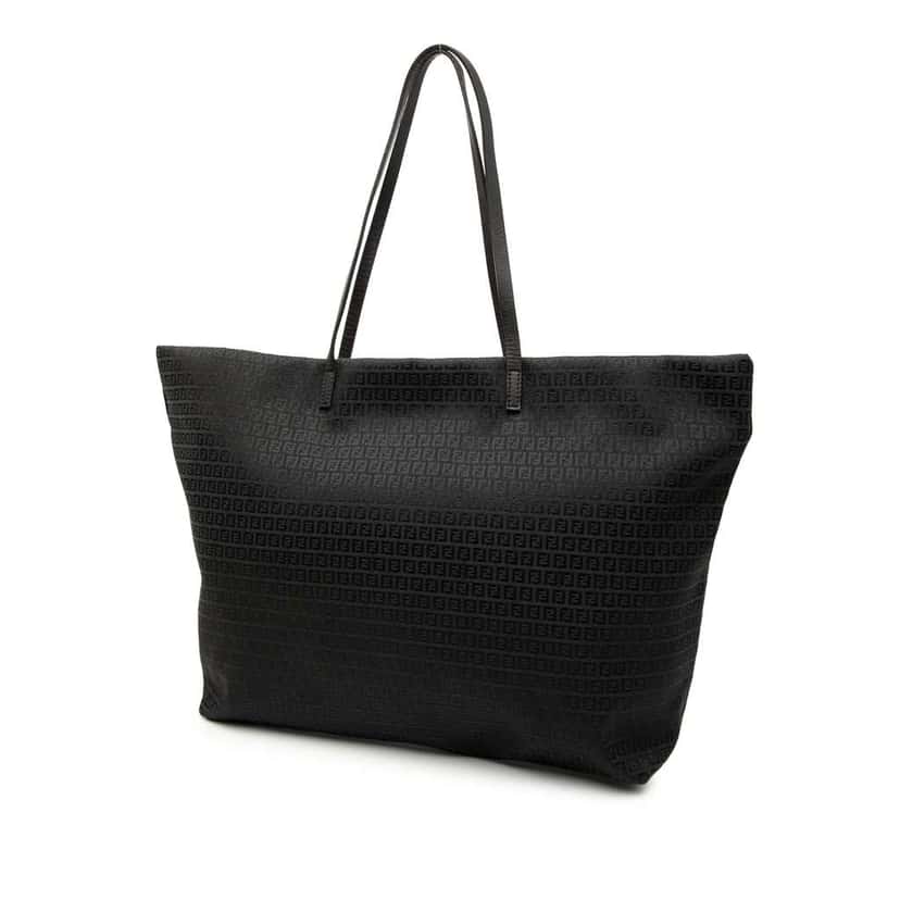 Fendi Micro Zucchino Canvas Tote Black Canvas Very good condition - Back View