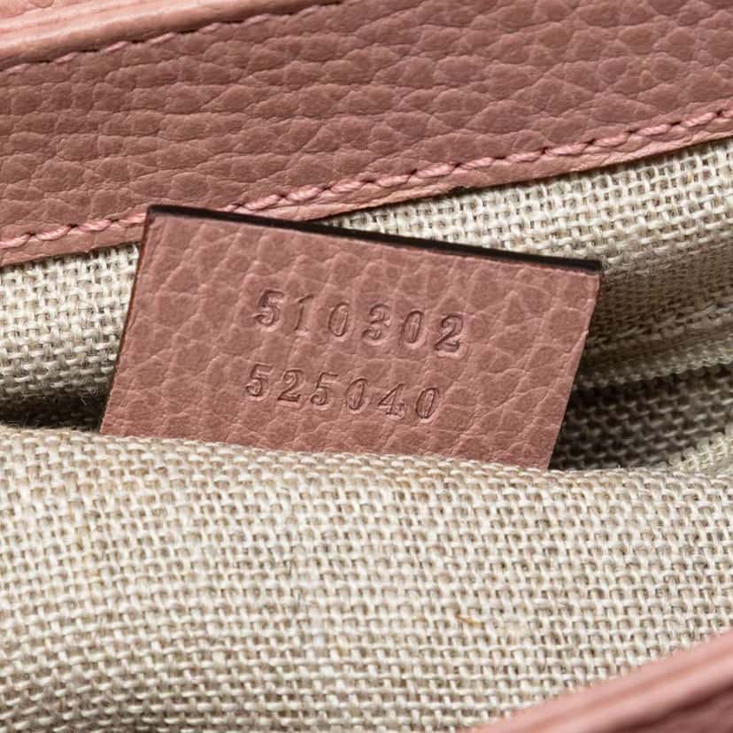 Gucci Small Dollar Calfskin Interlocking G Satchel Pink Leather Good condition - Box View